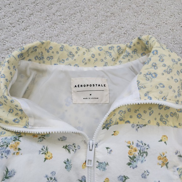 Grannycore Floral Cropped Windbreaker Jacket Women's Size M - Picture 2 of 7